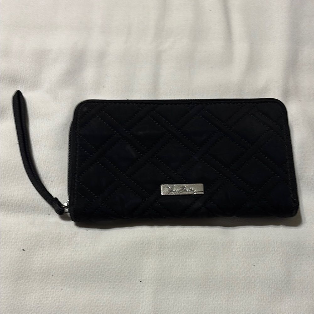 Vera Bradley Black Quilted Wristlet
